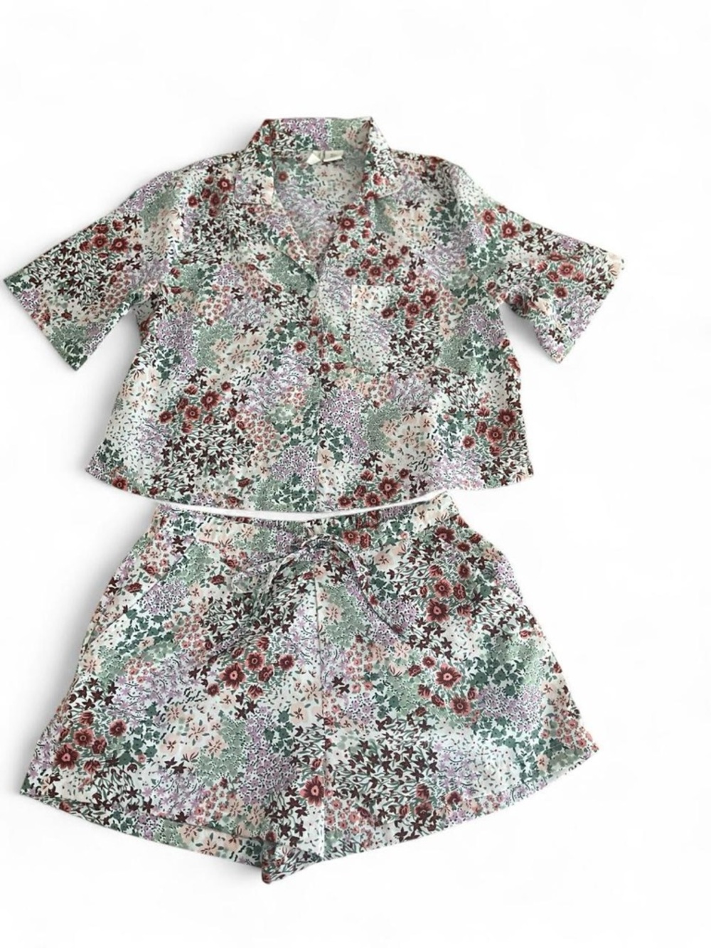 Cynthia Rowley Cream Floral Short Pajama Set - Picture 6 of 8